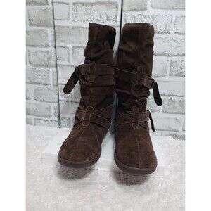 Roxy  Slalom Brown Suede Leather Women's Winter Pull On Boots Sz 9